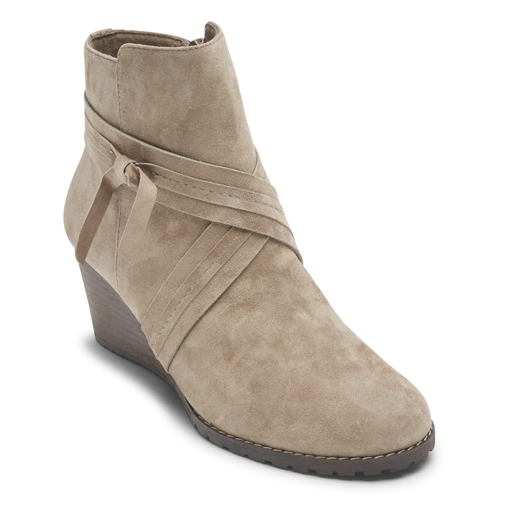 Botas Rockport Mujer Mexico - Hollis X-Strap Grises - CQSFH4280